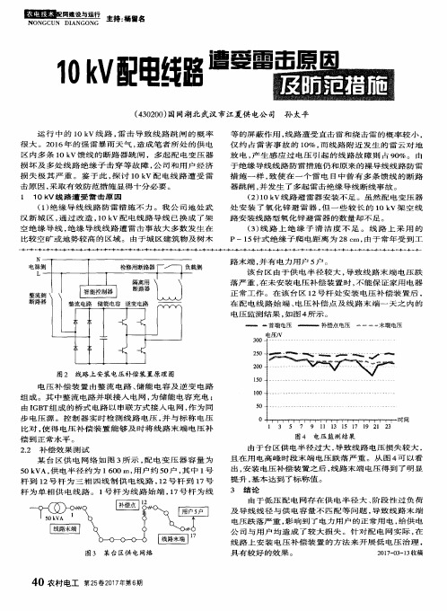 10kV配电线路遭受雷击原因及防范措施