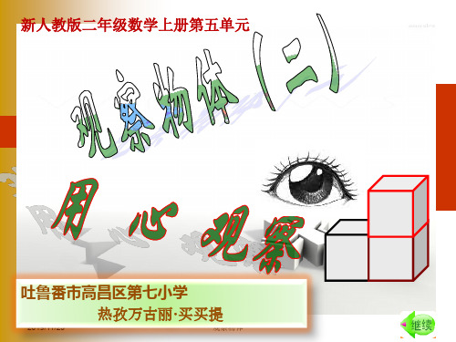 新人教版二年级数学上册《观察物体(二)》PPT课件
