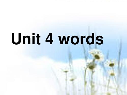 必修四unit4words