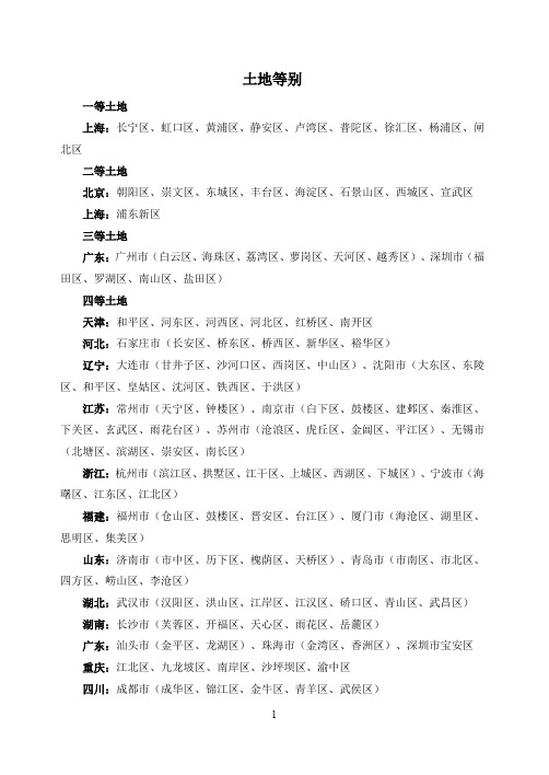 土地等别.