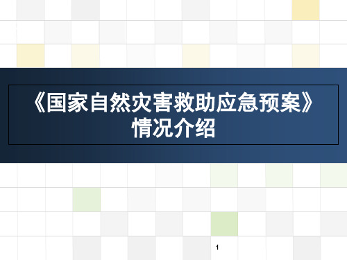 国家自然灾害救助应急预案  ppt课件