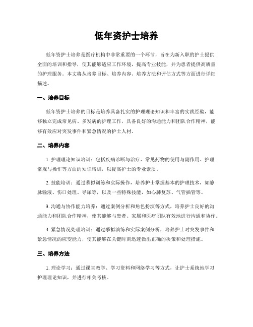 低年资护士培养