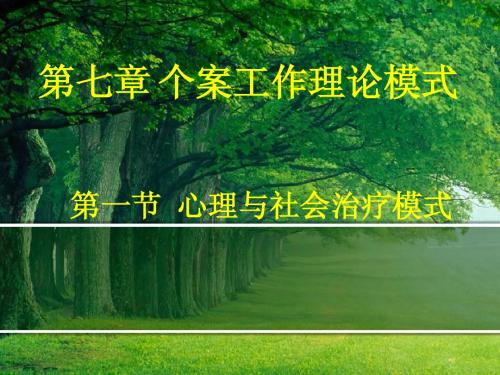 心理与社会治疗模式1(1)