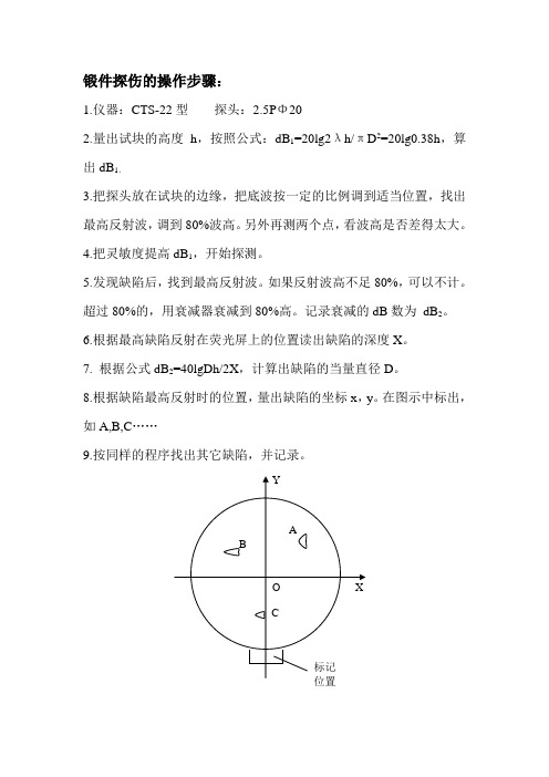 煅件探伤操作步骤UT