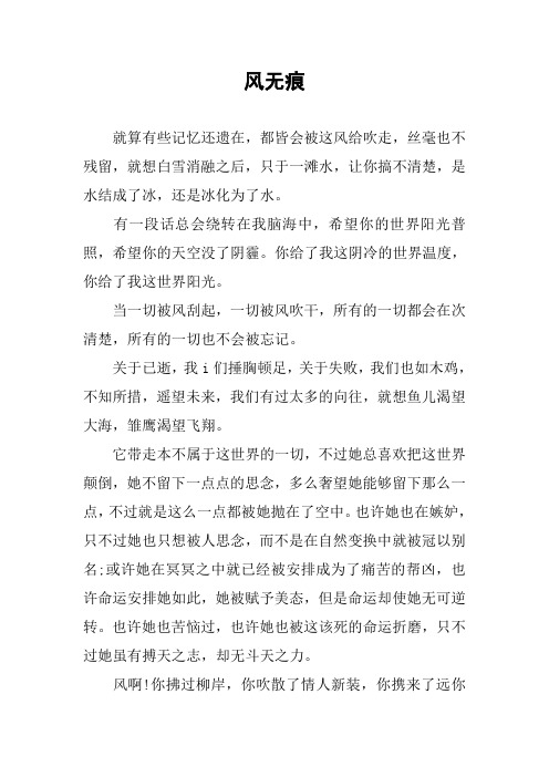 作文-风无痕