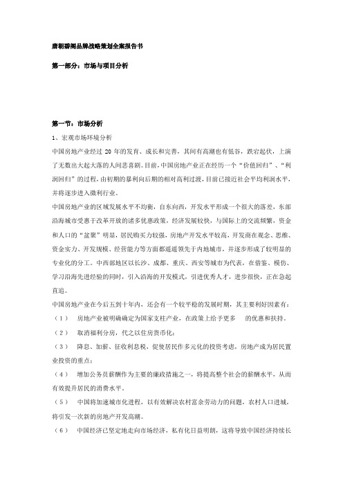 唐朝碧阁品牌战略营销策划全案报告书