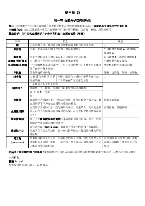 生物化学与分子生物学—酶