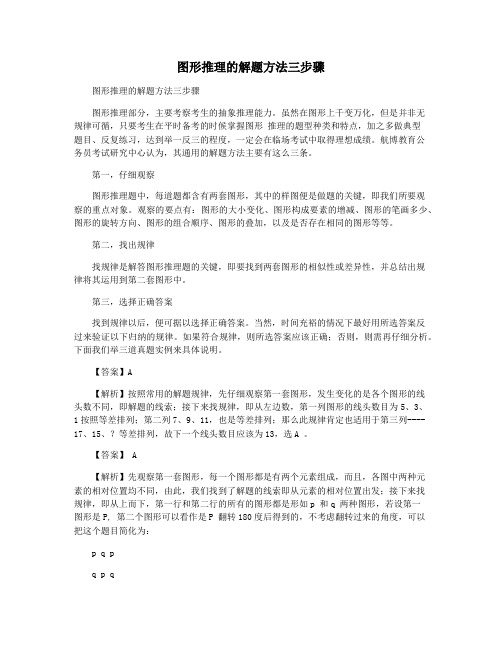 图形推理的解题方法三步骤
