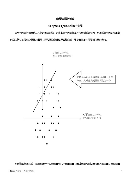 SAS典型判别过程