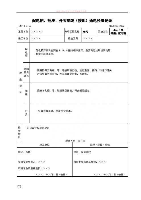 29配电箱插座开关接线(接地)检查记录 (1)