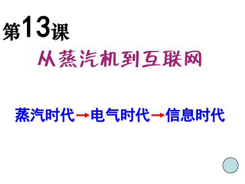 人教版高二历史必修三第四单元 第13课 从蒸汽机到互联网课件(共49张PPT)