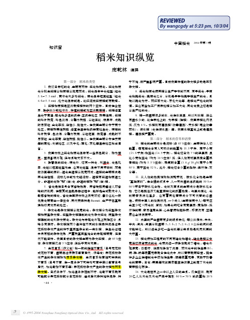 稻米知识纵览