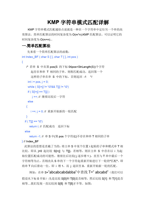 (完整word版)KMP算法详解