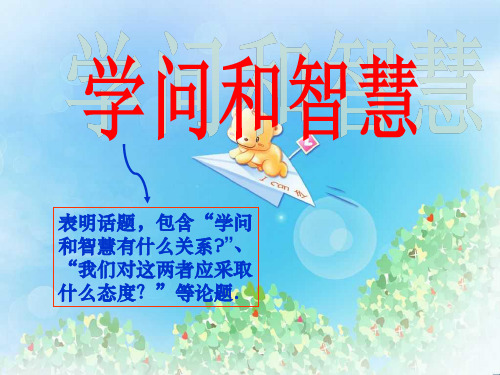 《学问和智慧》PPT2  图文
