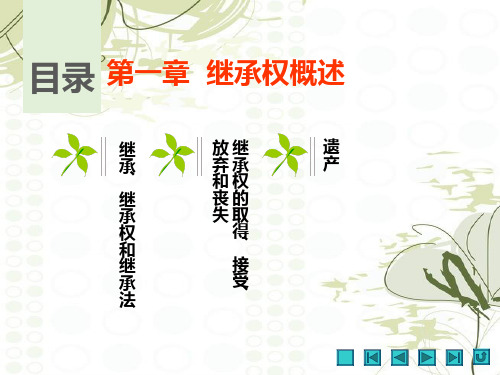民法第一章  继承权概述