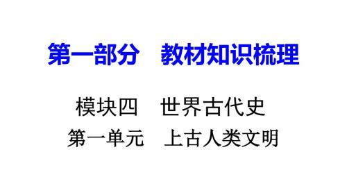 湖南中考历史复习：世界古代史PPT优秀课件(4份) 岳麓版