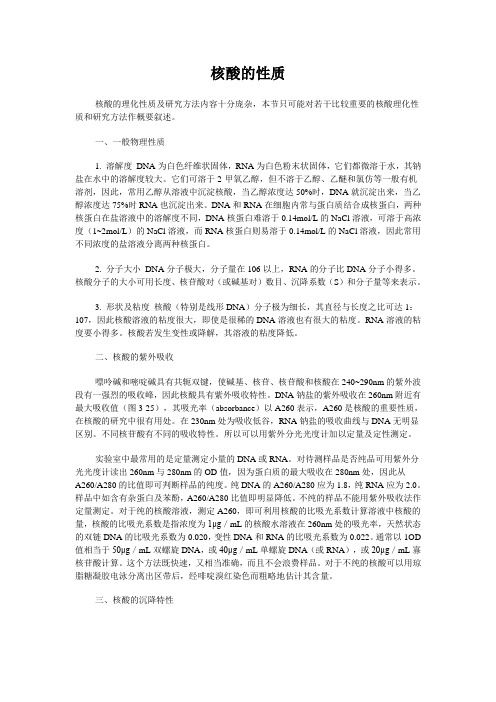 核酸的性质