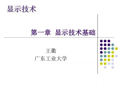 显示技术导论ppt课件