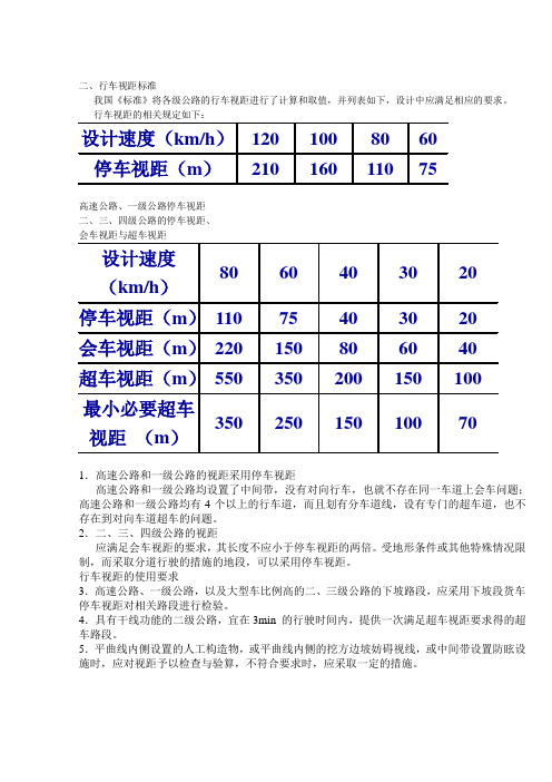 行车视距