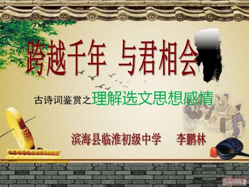 中考语文复习古诗词鉴赏之理解选文的思想感情PPT优秀课件