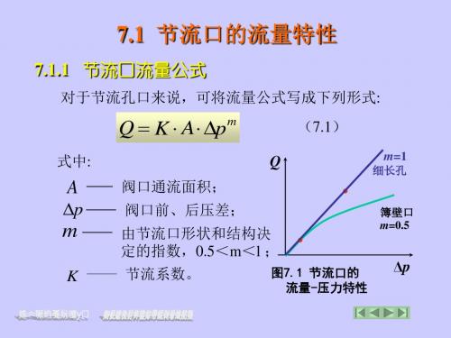 节流口流量特性