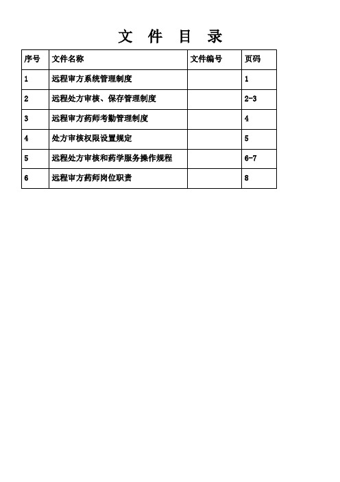 远程审方管理制度