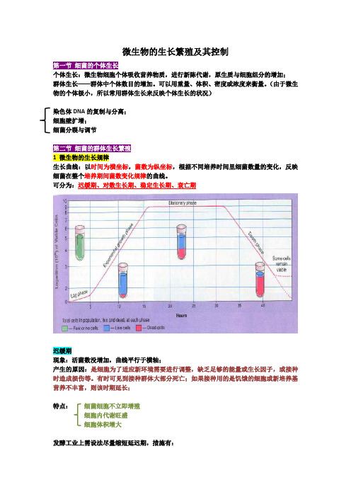 微生物的生长知识点整理
