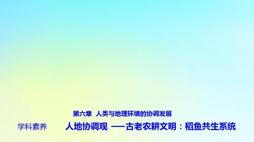 高中地理 第四章 人类与地理环境的协调发展学科素养课