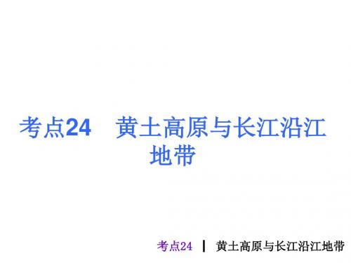 人教版中考地理总复习考点24《黄土高原与长江沿江地带》PPT课件(14张ppt)