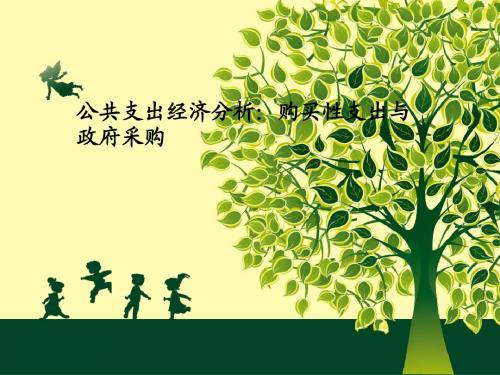 公共支出经济分析5：购买性支出与政府采购