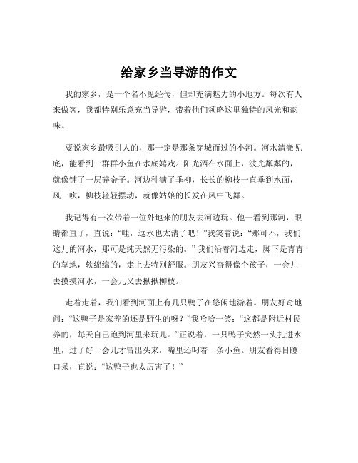 给家乡当导游的作文