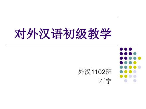 对外汉语初级教学课件