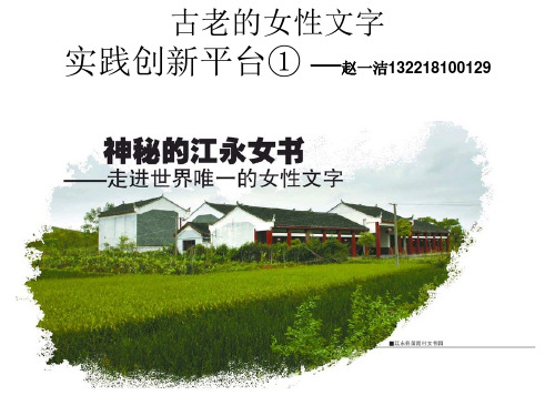 古老的女性文字永江女书(采用)