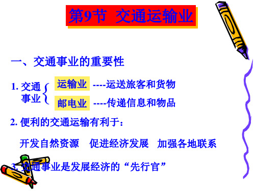 《中国的交通运输业》公开课解析 共45页