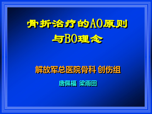 骨折治疗的AO原则与BO理念