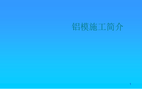 铝模施工简介