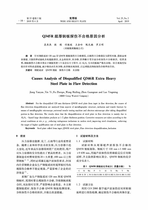 Q345R超厚钢板探伤不合格原因分析