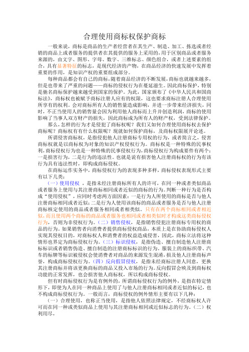 知识产权法论文之商标
