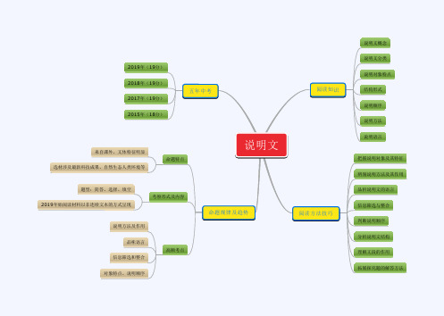 说明文阅读思维导图