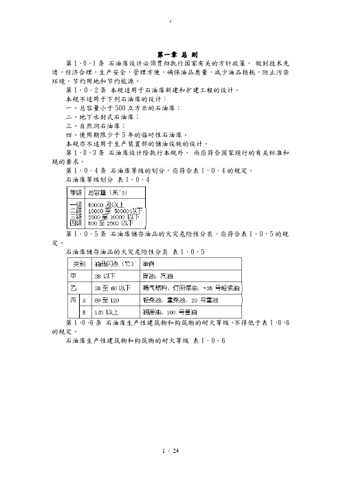 石油库设计规范标准[详]