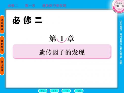 2011走向高考,贾凤山,高中总复习,生物,必修二1章头
