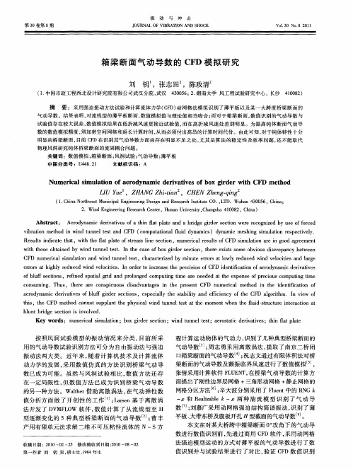 箱梁断面气动导数的CFD模拟研究