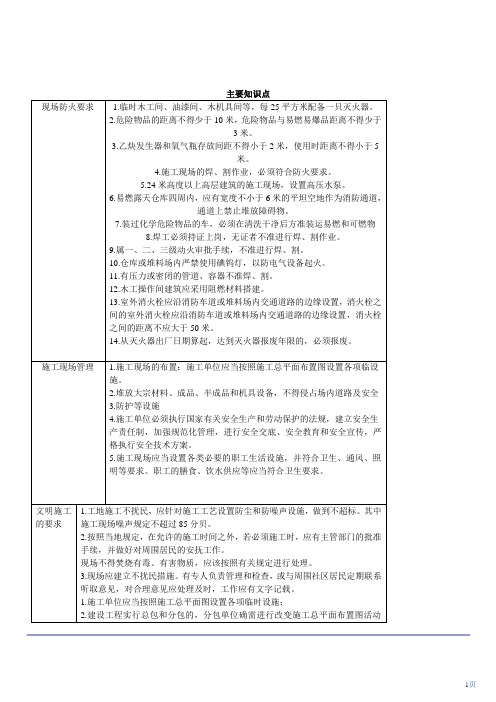 中央电大建筑工程主要知识点
