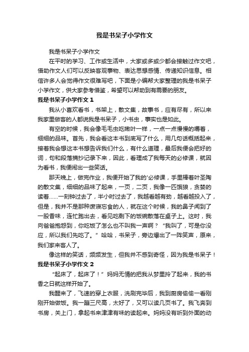 我是书呆子小学作文