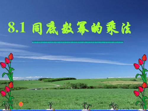 苏科版七年级数学下册课件：8.1 同底数幂的乘法(共19张PPT)