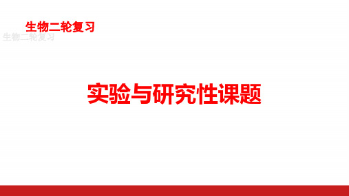 高中生物说课-实验与研究性优质课比赛PPT课件