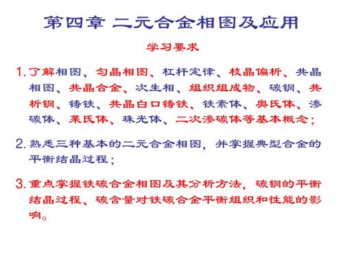第四章 二元合金相图及应用