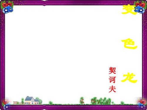 《变色龙》   大赛获奖精美课件PPT