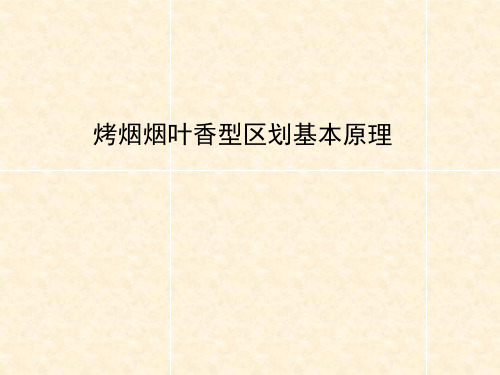 烤烟烟叶香型风格区划基本原理
