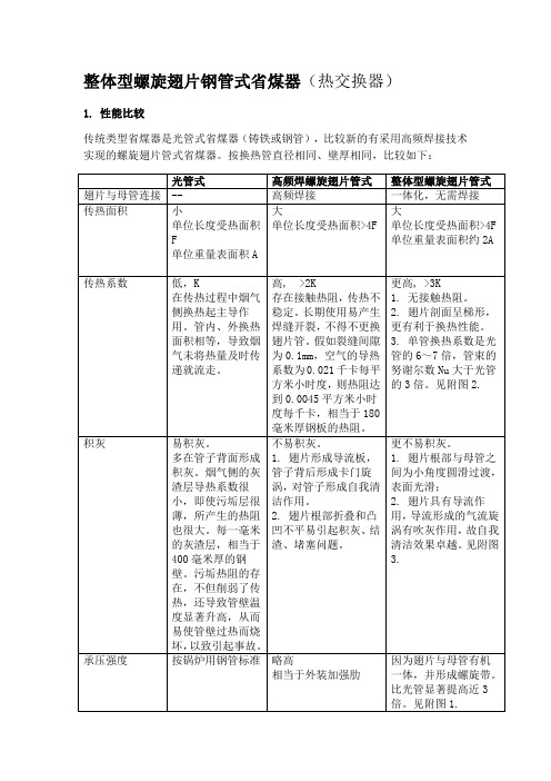 整体型螺旋翅片钢管式省煤器